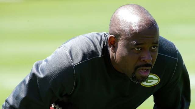 Green Bay Packers cornerbacks coach Joe Whitt Jr. looks on during organized team activities. 